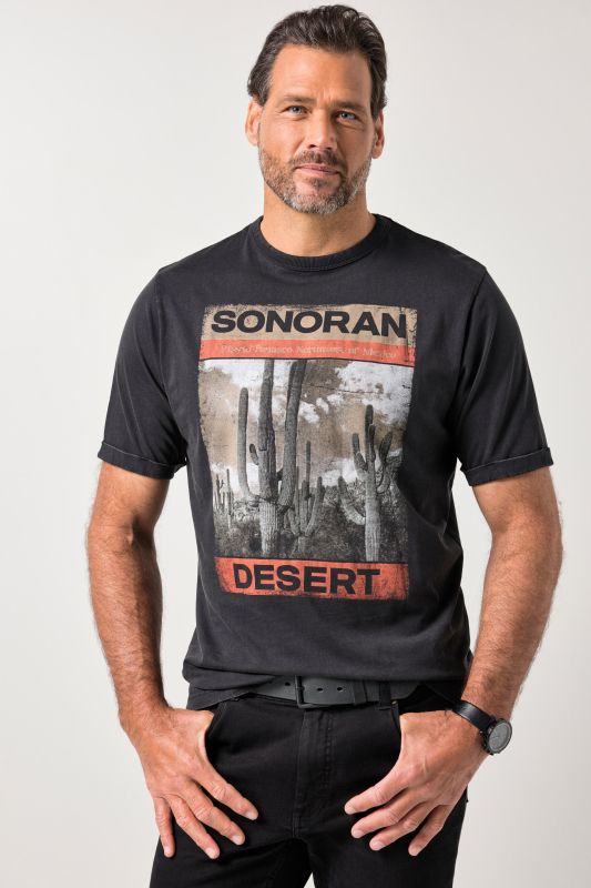 T-shirt JP 1880, manches courtes et imprimé poitrine, style vintage - jusqu'au 8 XL