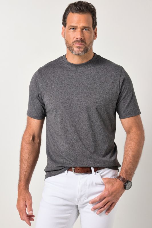 T-shirt JP 1880 en jersey chiné, manches courtes - jusqu'au 8 XL