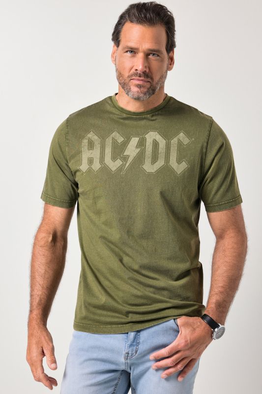 T-shirt JP 1880, imprimé groupe AC/DC, manches courtes et style vintage - jusqu'au 8 XL