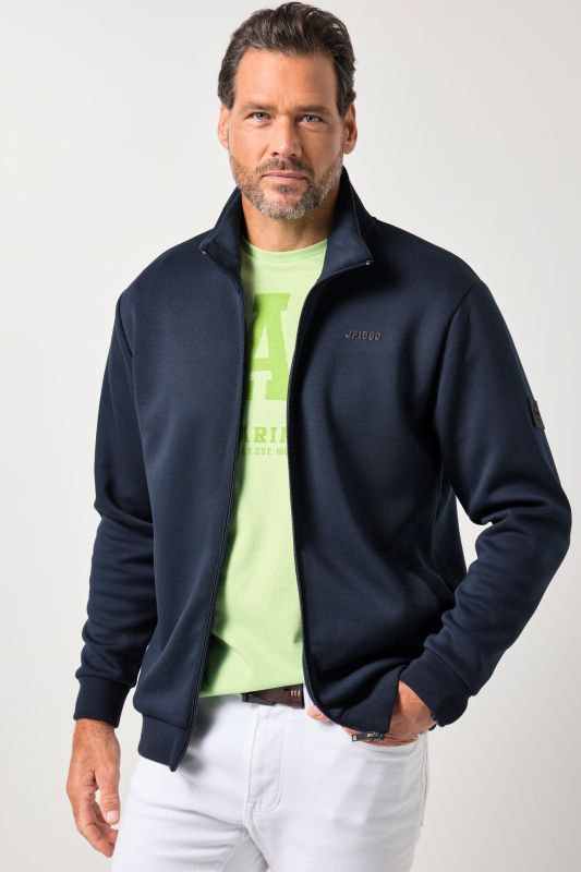 Veste JP 1880 en molleton Interlock, col montant - jusqu'au 8 XL