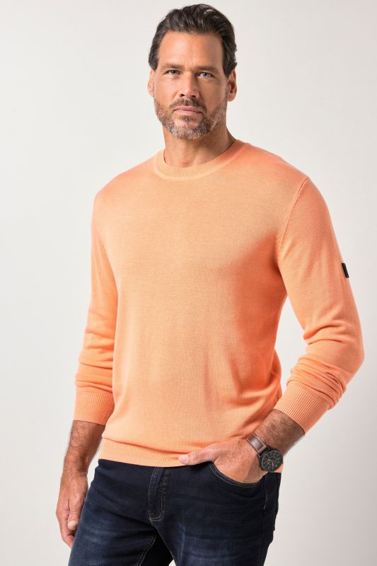 Pull JP 1880 col rond, maille fine et légère, flocage - jusqu'au 7 XL