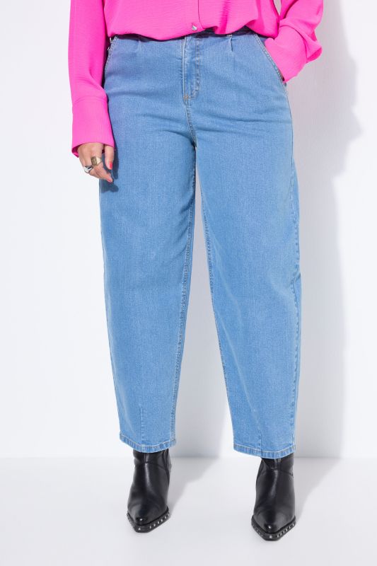 Jean ballon coupe Wide, 5 poches et ceinture élastique