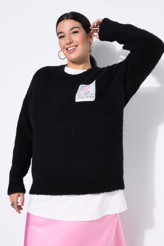 Pull oversize à manches longues et patch