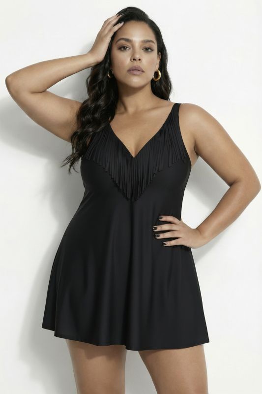 Robe de bain à bonnets souples et armatures. Décolleté cœur. Matière recyclée