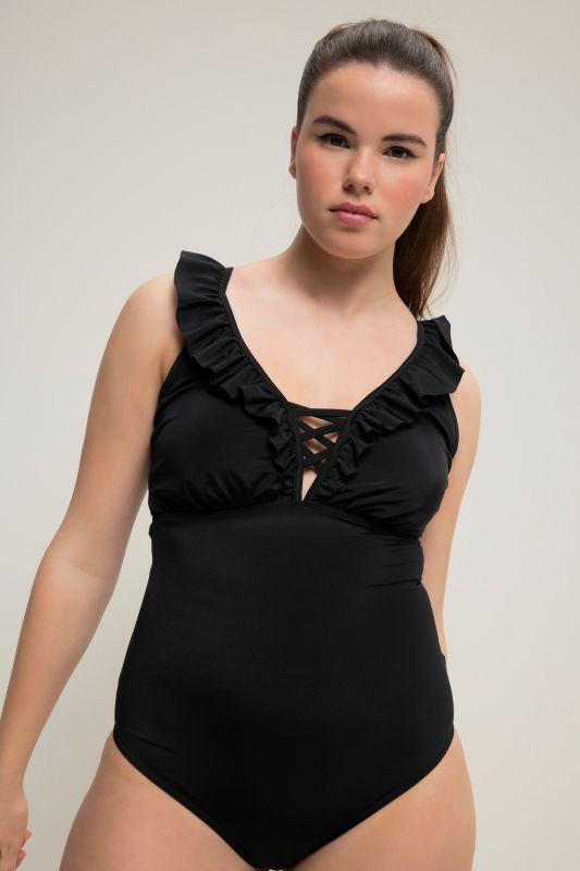 Maillot de bain à bonnets souples et volants