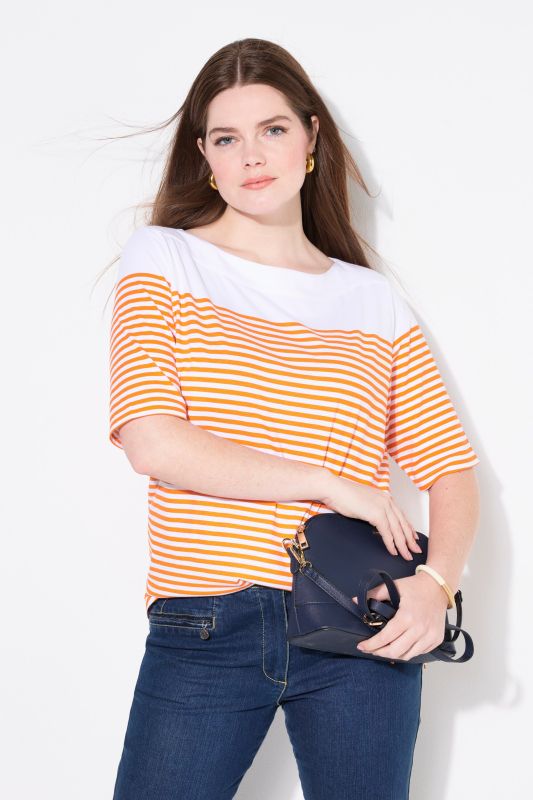 Marinière à manches courtes. Encolure bateau