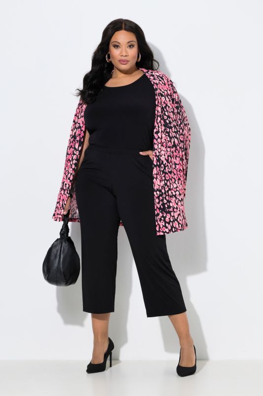 Pantalon 7/8 en jersey, jambe droite et taille élastique