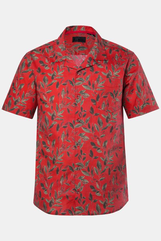 Chemise JP 1880 imprimé à fleurs, manches courtes et col cubain, coupe Cuba Fit - jusqu'au 8 XL