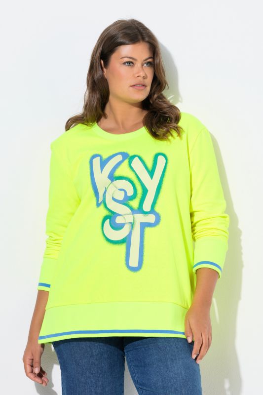 Sweat-shirt col rond et manches longues, label OEKO-TEX