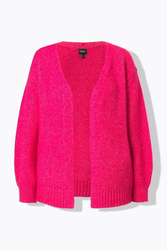 Cardigan coupe ouverte, manches longues, matières recyclées