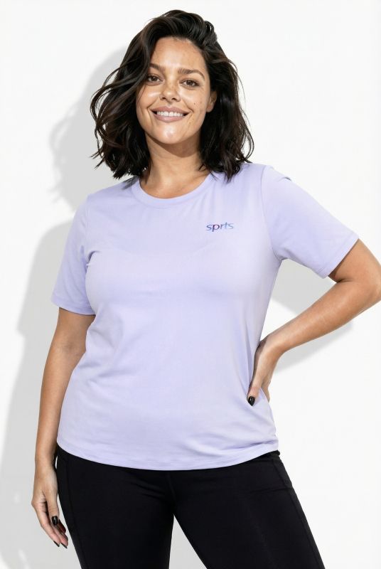 T-shirt technique, imprimé dans le dos, coupe Classic Fit, col rond et manches courtes