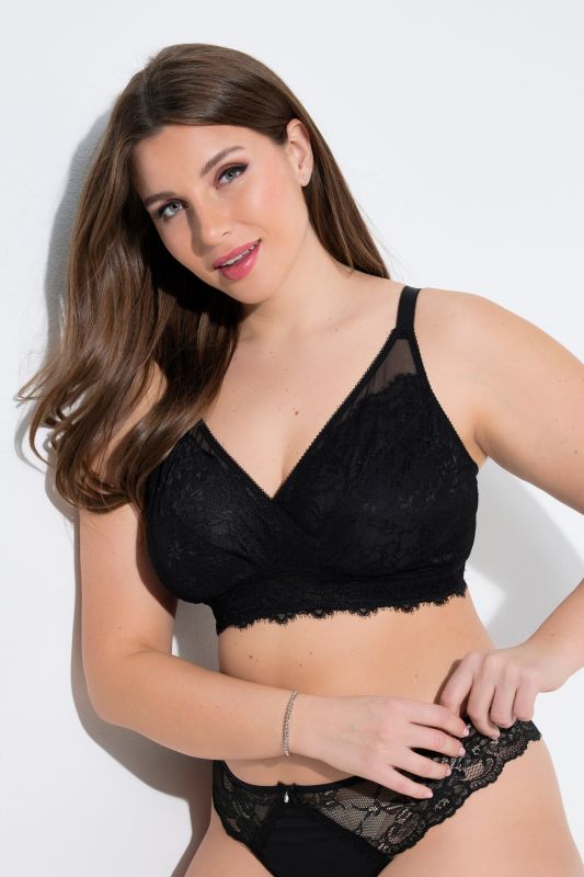 Bralette sans armatures, avec dentelle - bonnet B-E