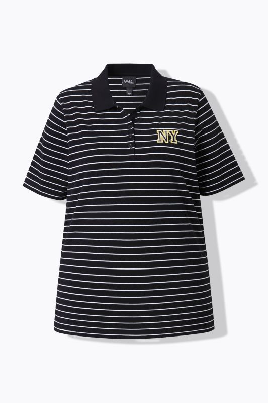 Polo rayé, coupe Classic Fit, manches courtes et col polo