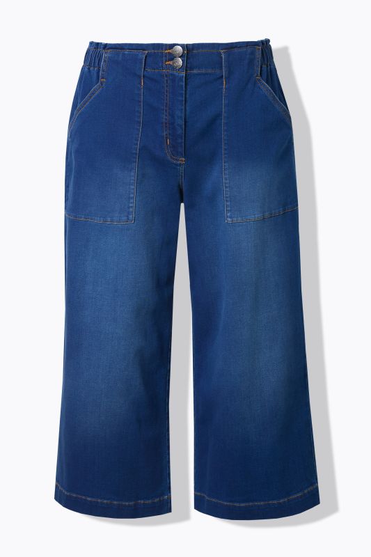 Jean Rose, jambe droite et large, tissu denim stretch