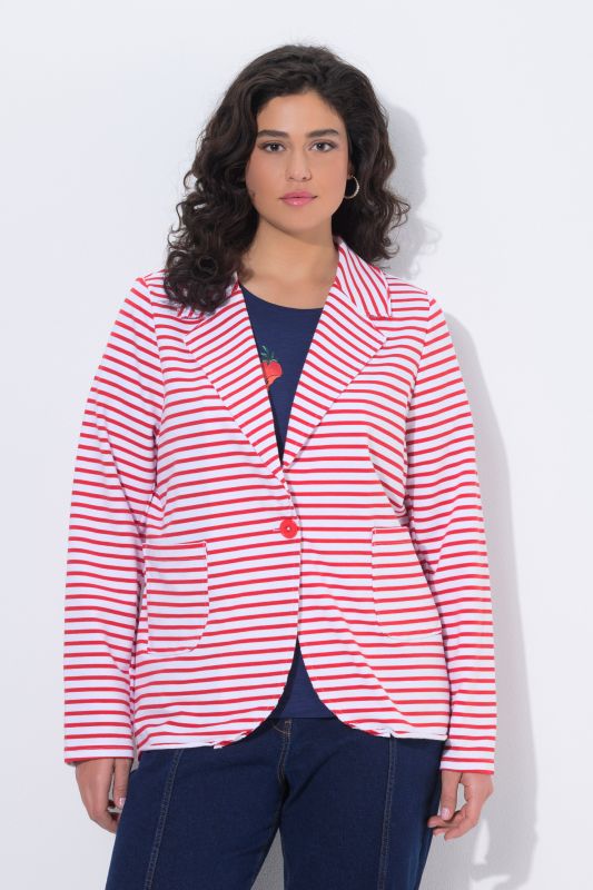 Blazer en jersey. Manches longues et col à revers. Finitions bord roulé