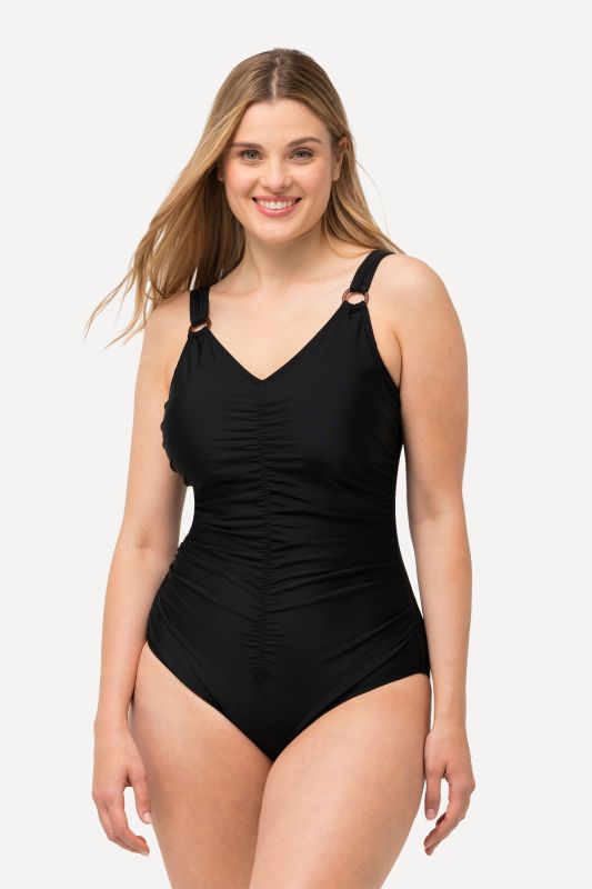 Maillot de bain, bonnets souples. Anneaux fantaisie. Matière recyclée