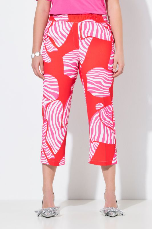 Pantalon en jersey Ruby, motif nœuds, taille élastique et plis marqués