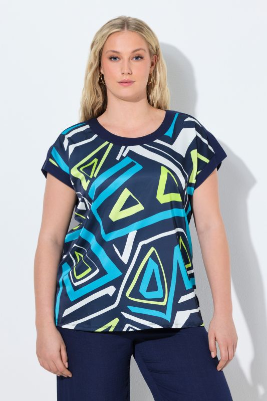 T-shirt oversize, imprimé graphique, décolleté rond et manches courtes