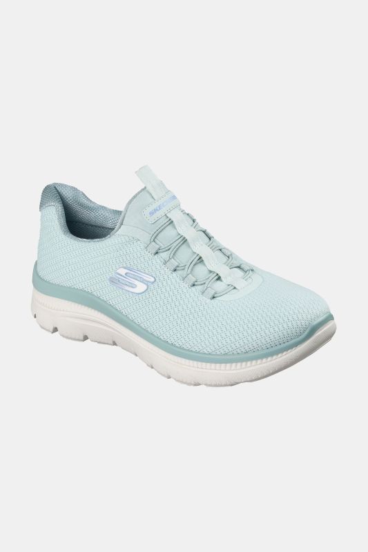 Sneakers véganes à enfiler, marque Skechers, mousse à mémoire de forme - largeur confortable