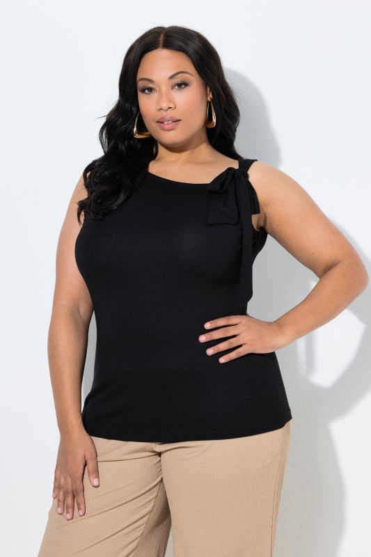 Haut sans manches, décolleté asymétrique, coupe Slim Fit