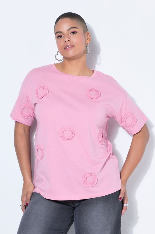 T-shirt oversize avec des ronds en tissu