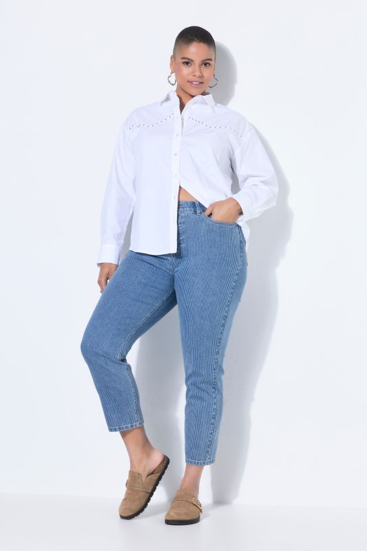 Jean Mom 5 poches à rayures