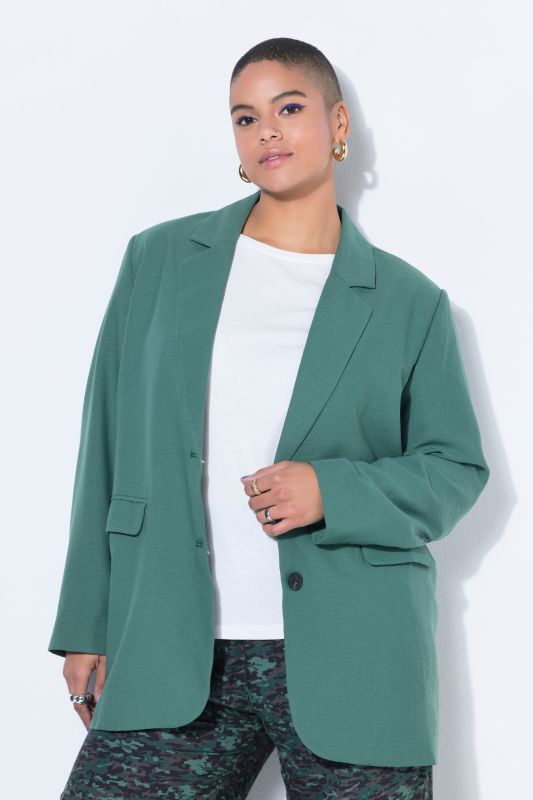 Blazer oversize aspect lin, doublure intégrale