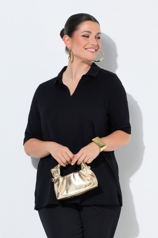 Polo à manches courtes. Coton Pima. Coupe évasée