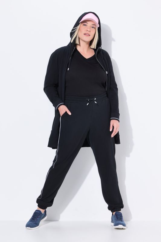 Pantalon de jogging, taille et bas de jambe élastiques, passepoil sur les côtés