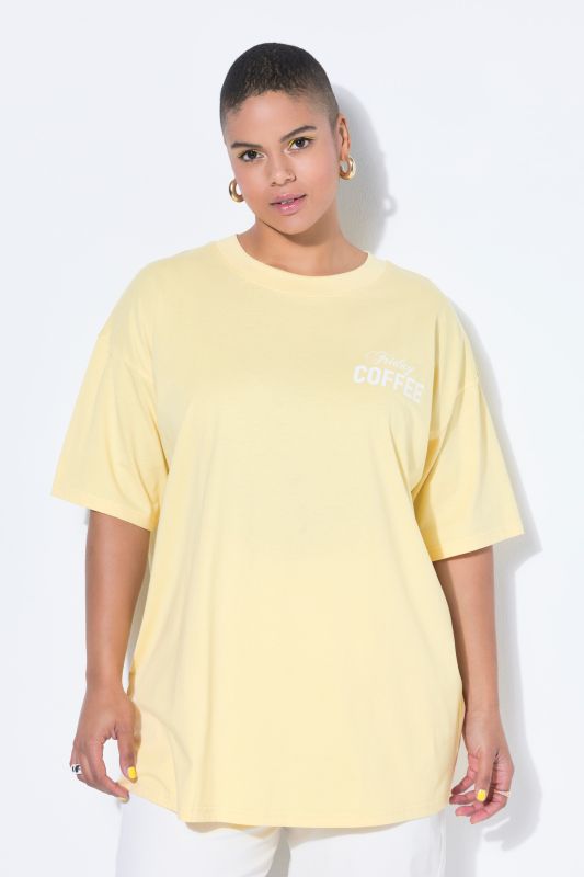 T-shirt oversize, imprimé Coffee dans le dos