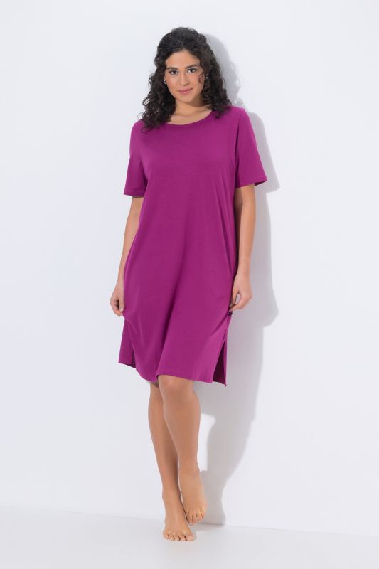 Lot de 2 chemises de nuit, manches courtes + décolleté rond / sans manches + décolleté en V