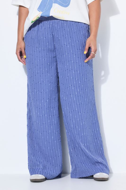 Pantalon, coupe wide Straight Legs, bandes pailletées