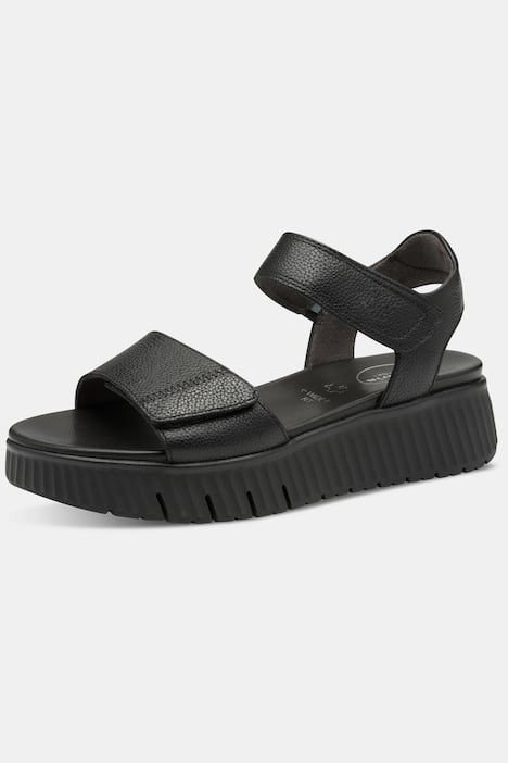 Sandales en cuir Tamaris Comfort. Fermeture velcro - largeur confortable