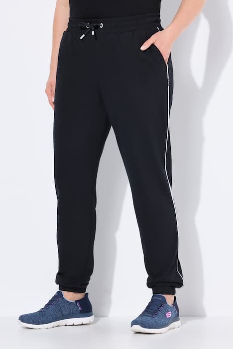 Pantalon de jogging, taille et bas de jambe élastiques, passepoil sur les côtés