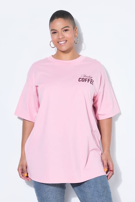 T-shirt oversize, imprimé Coffee dans le dos