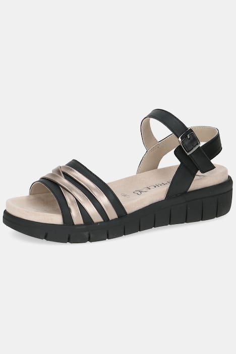 Sandales en cuir Caprice, semelle de propreté amovible - largeur H
