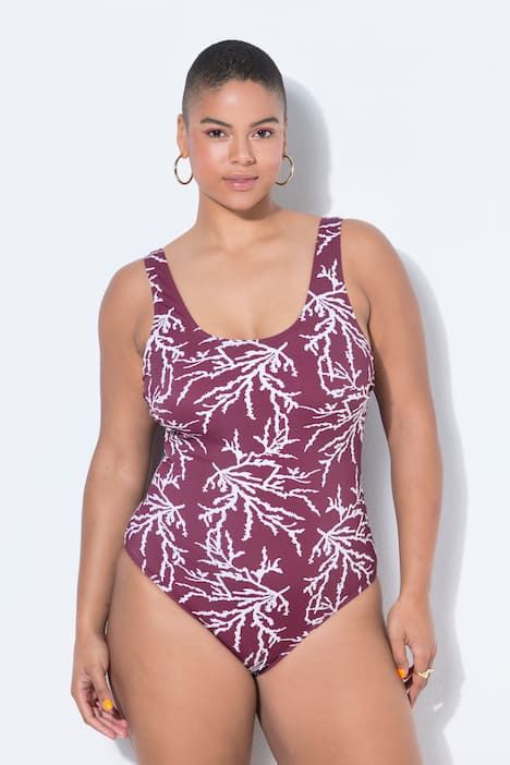 Maillot de bain à bonnets souples, imprimé all-over