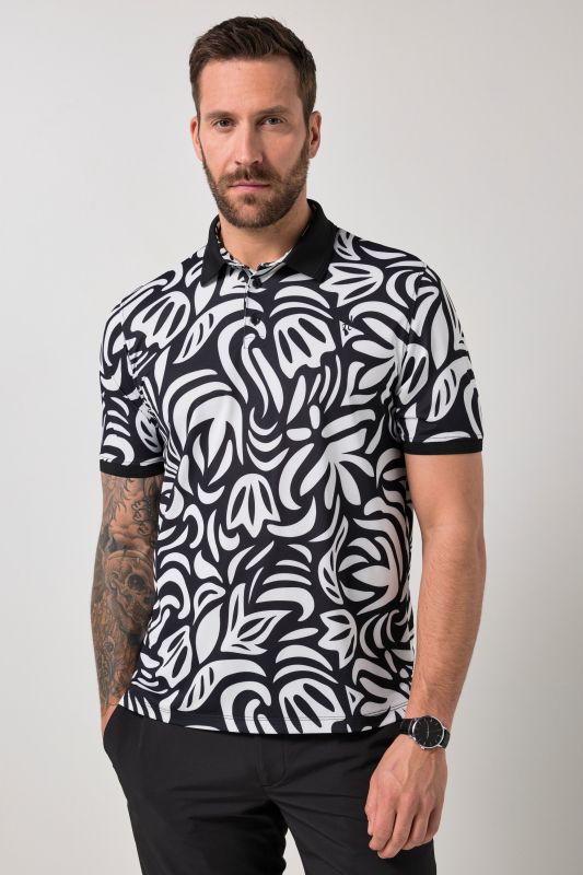 Polo JAY-PI en piqué imprimé all-over, manches courtes, technologie FLEXNAMIC®, collection Golf - jusqu'au 7 XL