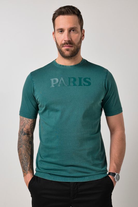 T-shirt JP 1880 à manches courtes, esprit vintage, imprimé poitrine – jusqu'au 8 XL