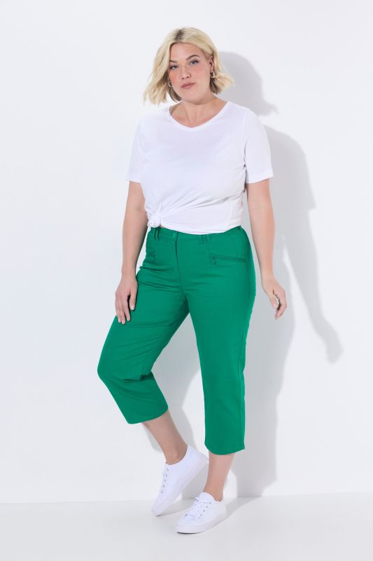 Jean Mony 7/8, taille élastique, poches zippées