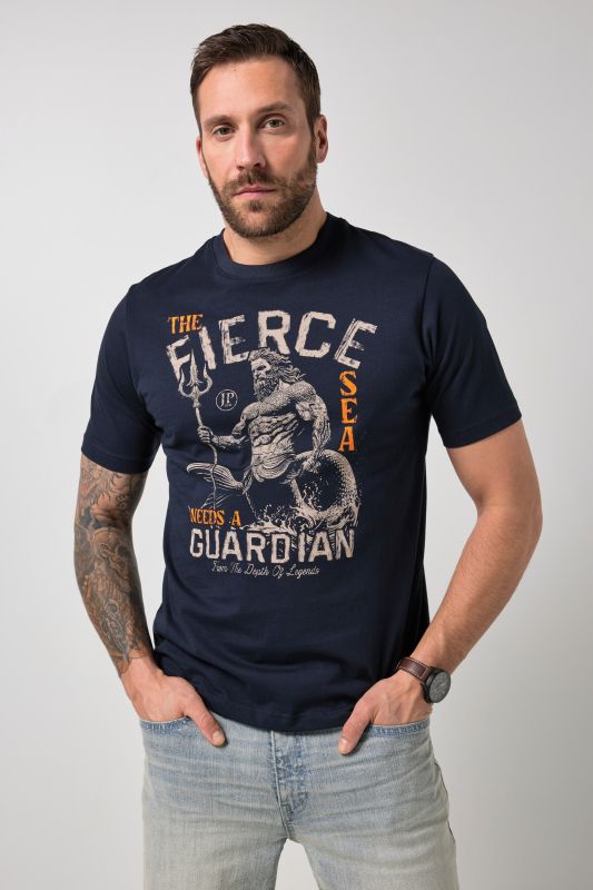 T-shirt JP 1880, imprimé et manches courtes - jusqu'au 8 XL