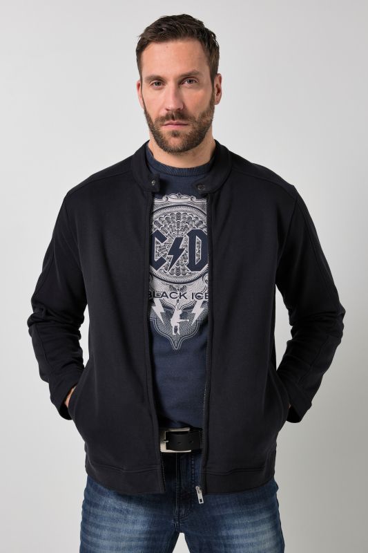 Veste de motard en molleton JP 1880, col montant et fermeture zippée- jusqu'au 8 XL