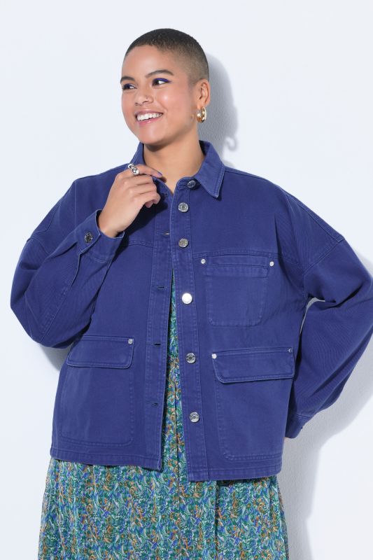 Chemisier en jean oversize, 3 poches