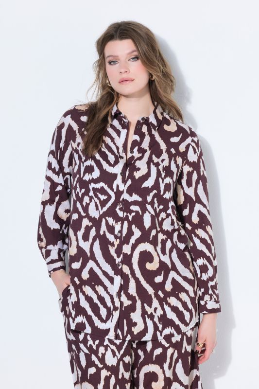 Chemisier droit, imprimé intégral