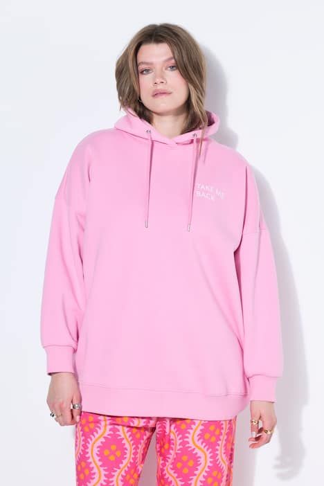 Sweat à capuche oversize, avec message