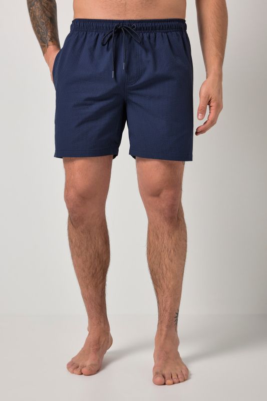 Short de bain JAY-PI en tissu seersucker texturé, collection Beachwear, séchage rapide QuickDry et taille élastique - jusqu'au 8 XL