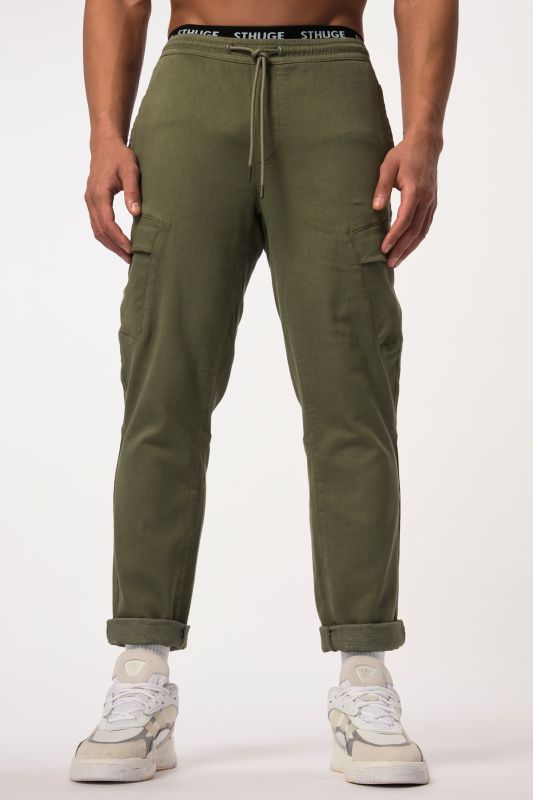 Pantalon cargo STHUGE. Technologie FLEXLASTIC® et taille élastique. Jusqu'au 8 XL