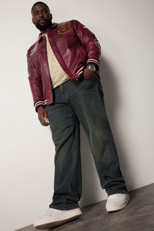 Jean ventre confort 5 poches STHUGE, Dirty Denim, coupe Baggy Fit - jusqu'au 74