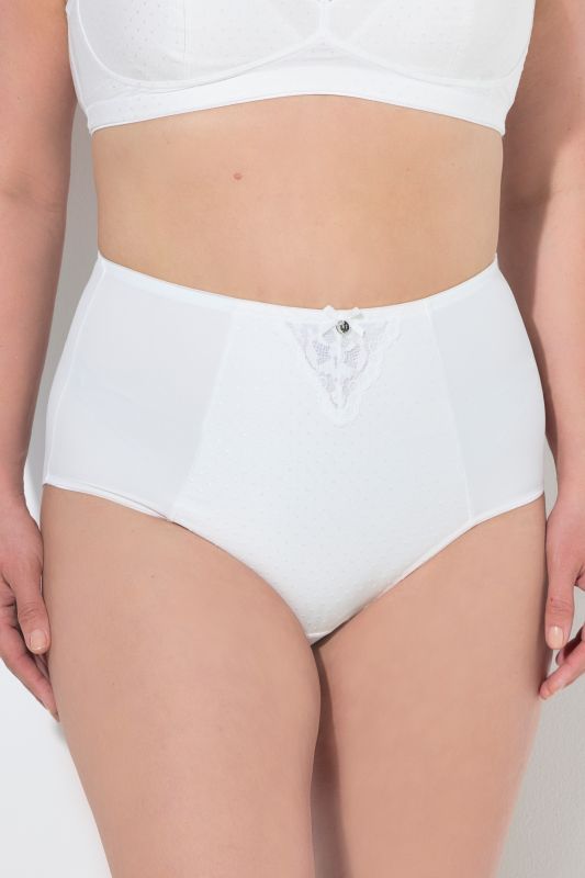 Culotte taille haute sculptante. Empiècement en dentelle