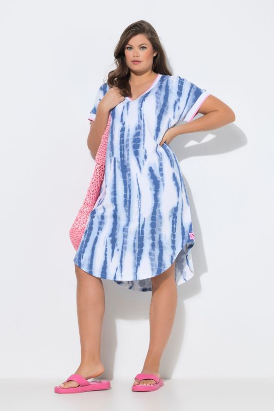 Robe, col en V, certifiée OEKO-TEX®